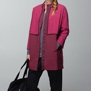 Lululemon Cocoon Car Coat jacket in Bumble Berry Rust size XS